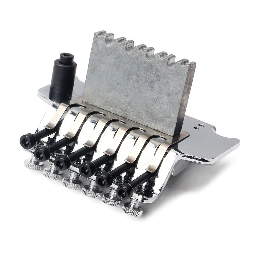 

1 Set GA504 6 String Metal Saddle Bridge Strain Plate Bridge for Musical Instrument Replacement Guitar Double Locking Tremolo