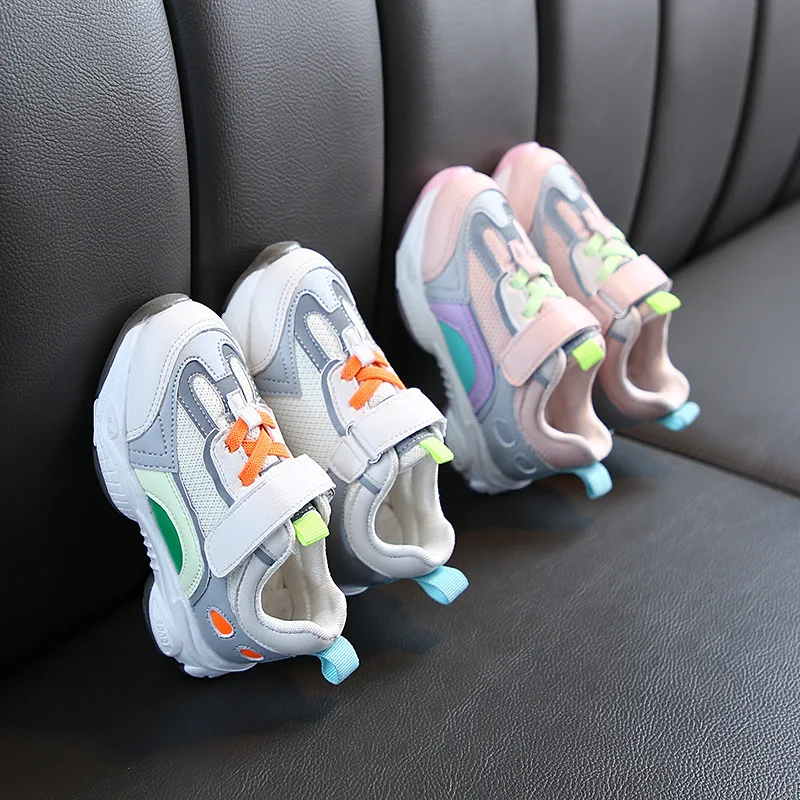 

Детская обувь для девочек модная спортивная обувь для мальчиков и девочек популярная цветная детская обувь Студенческая дышащая повседневная сетчатая обувь