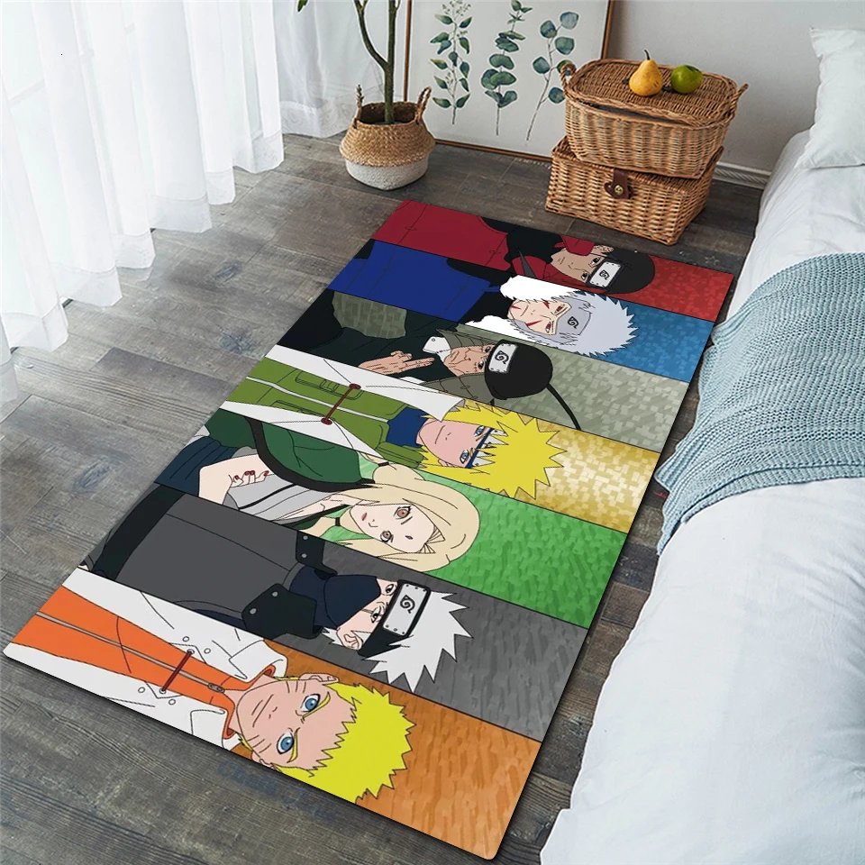 Наруто ковер с аниме Противоскользящий напольный коврик 3D нескользящий для