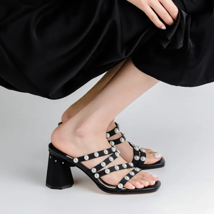 

2021 new arrival women summer shoes sandals fashion pearl decoration