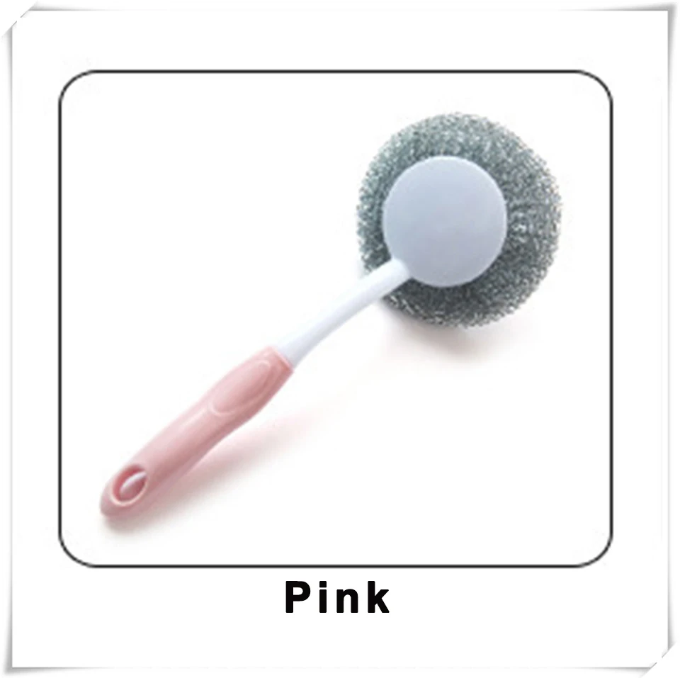 Cleaning Brush Pink MSJO кухонная щетка для мытья посуды, кастрюля из нержавеющей стали, чистящая проволока, Шариковая щетка для чистки металла, миска, кухонные аксессуары - Цвет: Cleaning Brush Pink