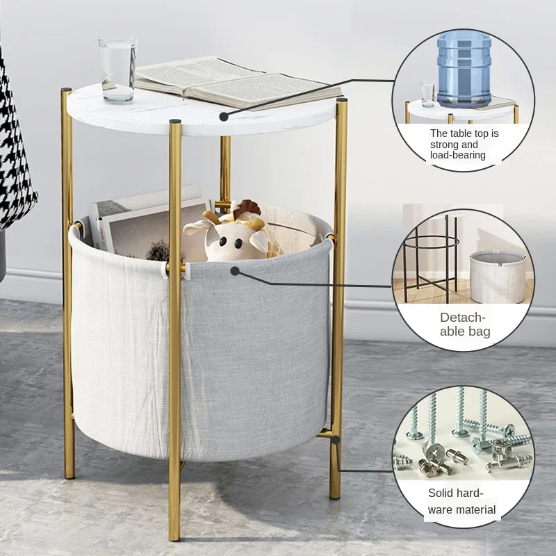 Nordic Round Coffee Table Simple Modern Creative Sofa Side Small Bedside Storage Cabinet Removable Separable |