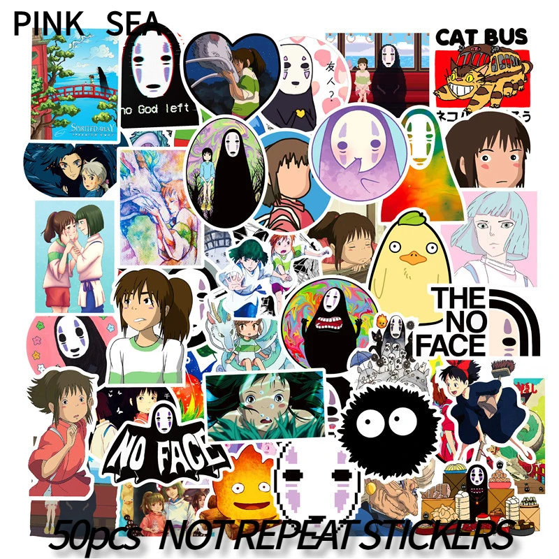 10/30/50pcs/set No Face Man Stickers Anime Pegatina For Children On Laptop Fridge Phone Skateboard Suitcase Stickers Laptop