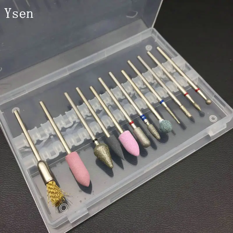 Набор фрез для маникюра электрическая машинка аппаратного 12 насадок инструменты