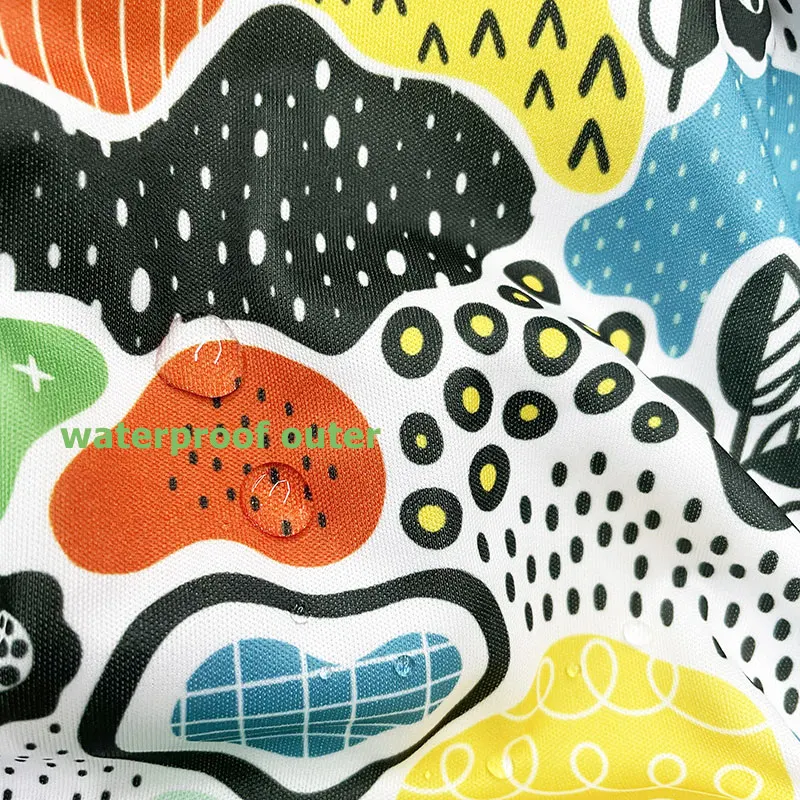 Pororo-cubierta de pa&ntilde;al de tela para beb&eacute;, tejido artesanal, tejido de punto, material de PUL a prueba de agua para mujeres, almohadillas de maternidad, certificado SGS-4