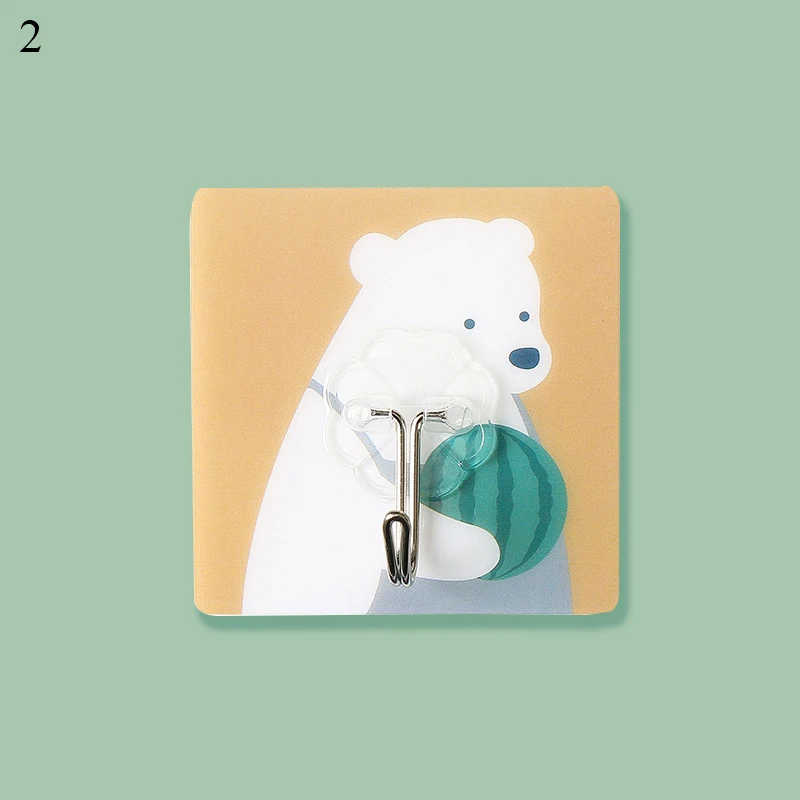 

Strong Hanger 7cm Waterproof Invisible Cartoon Hook Nail-Free Sticky Hook Adhesive Sticker Hook Hanger Wall Hooks Home Decorates