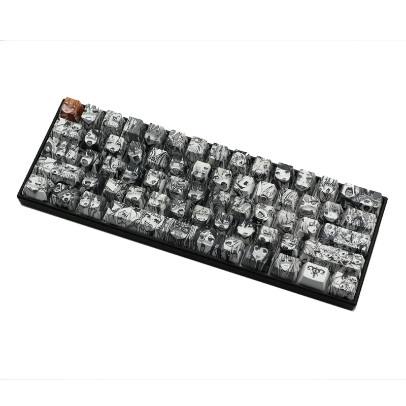 PBT 71 ключ Ahegao Keycap Сублимация красителя OEM профиль японский аниме для Cherry Gateron