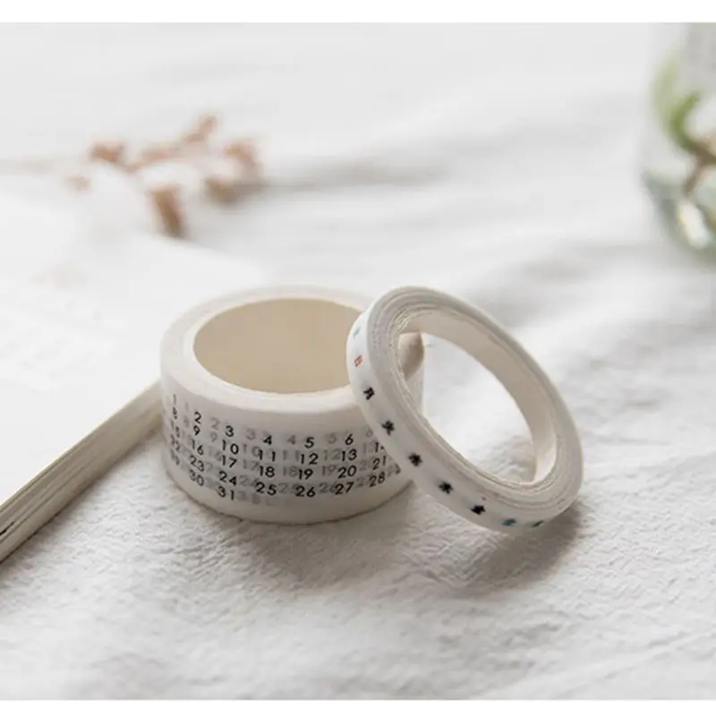 

Vintage Black And White Calendar Decoration Washi Tape DIY Scrapbooking Masking Tape Sticker