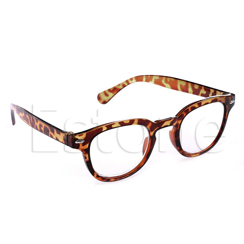

Retro Round Frame Rimed Reading Glasses Eyeglasses Leopard-print Black +1 to +4