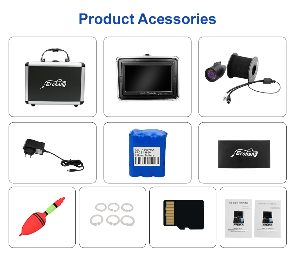 Цена Рыболокатор, подводная рыболовная камера, HD экран, 12 шт. белых светодиодов + 12 шт. инфракрасных камер для рыбалки с бесплатным телефоном, водо...