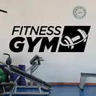 Фитнес тренажерный зал Логотип Спортивная Настенная Наклейка для гимнастического зала виниловый декоративный стикер для интерьера Арт Декор Настенная Съемный постер на стену A480