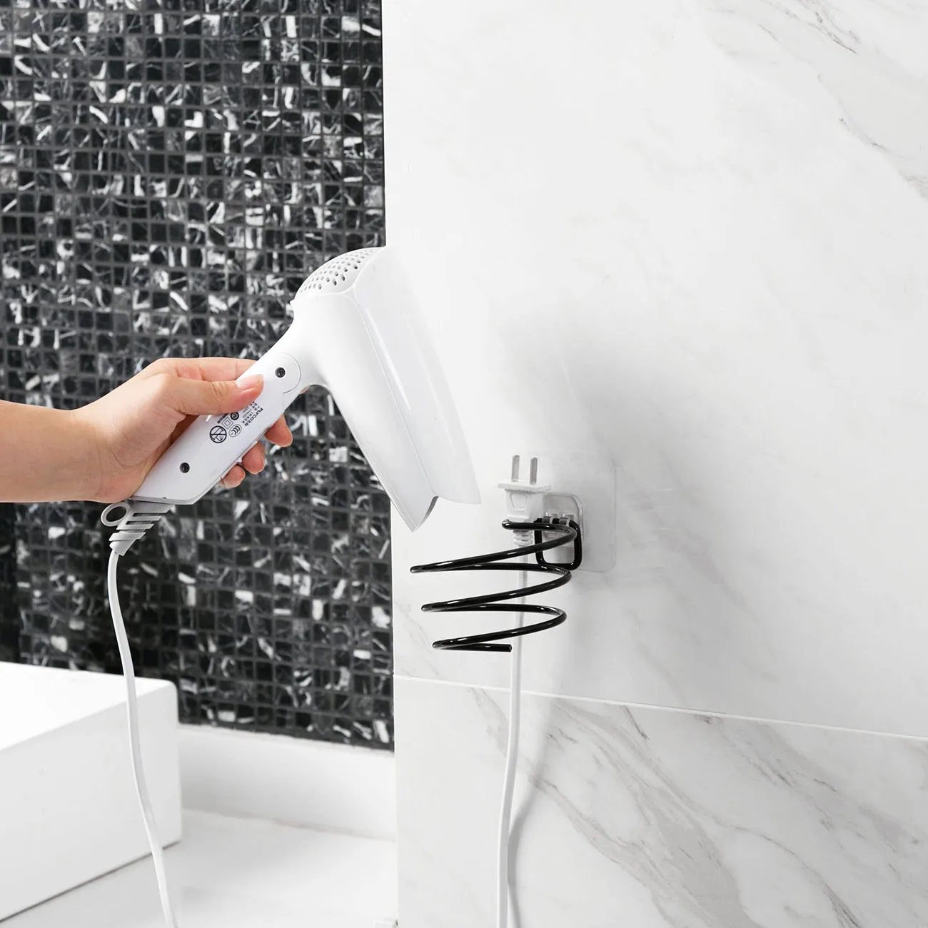 Железный настенный держатель для фена полки ванной комнаты в отеле полка