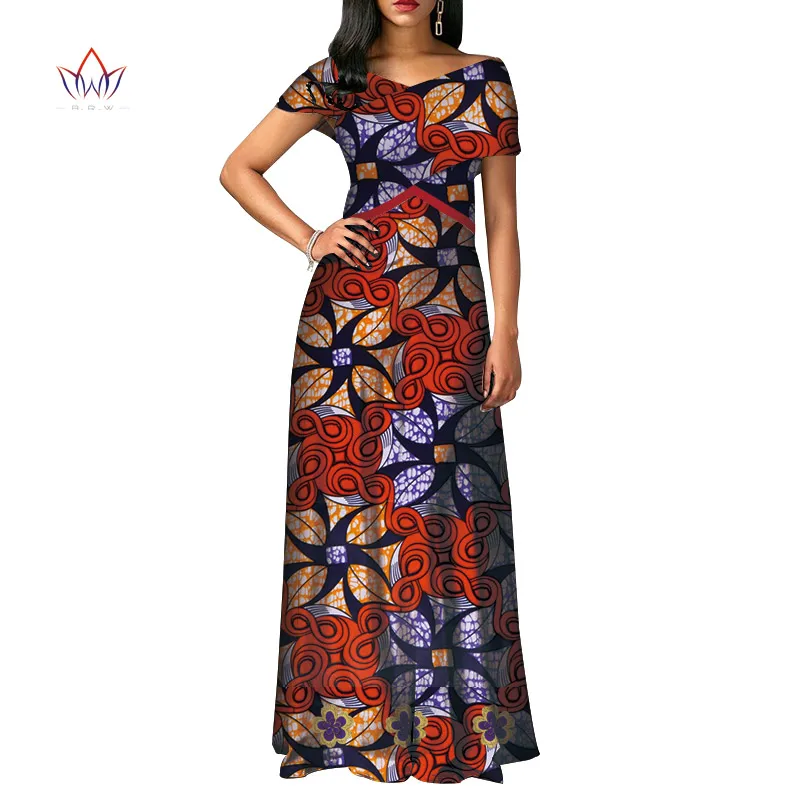 fashion African Dresses for Women Dashiki short sleeve Africa clothing Plus Size Patchwork Party Dresses for Women WY3924 - Цвет: 24