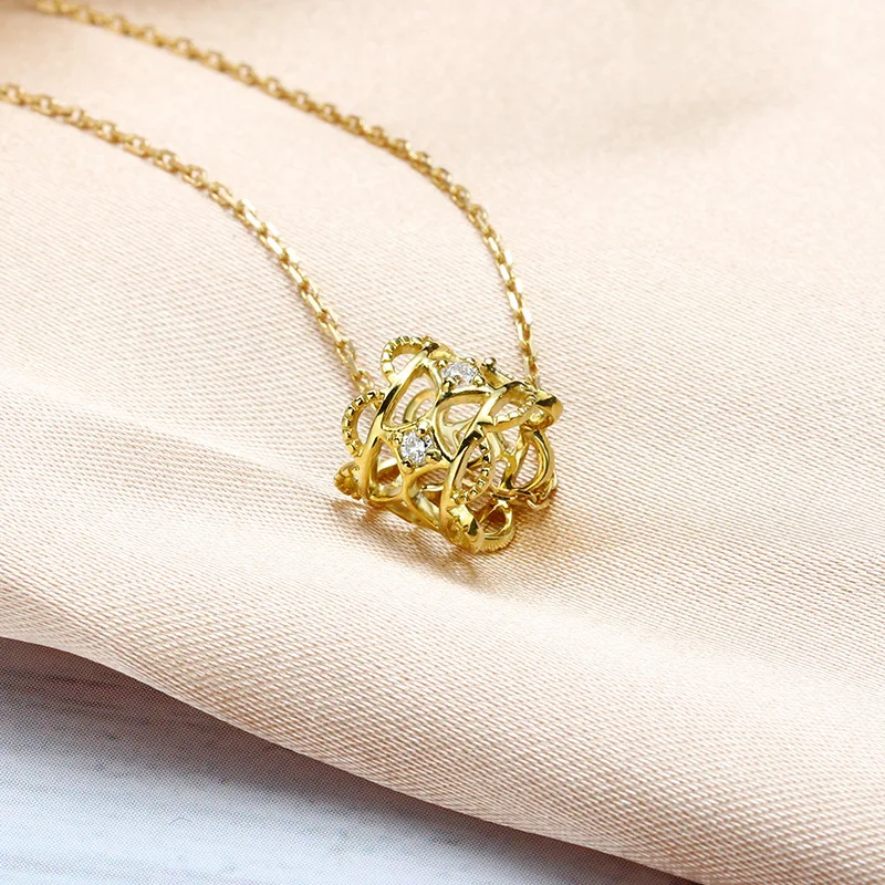 Ювелирные изделия из стерлингового серебра с узором полый одиночный кулон