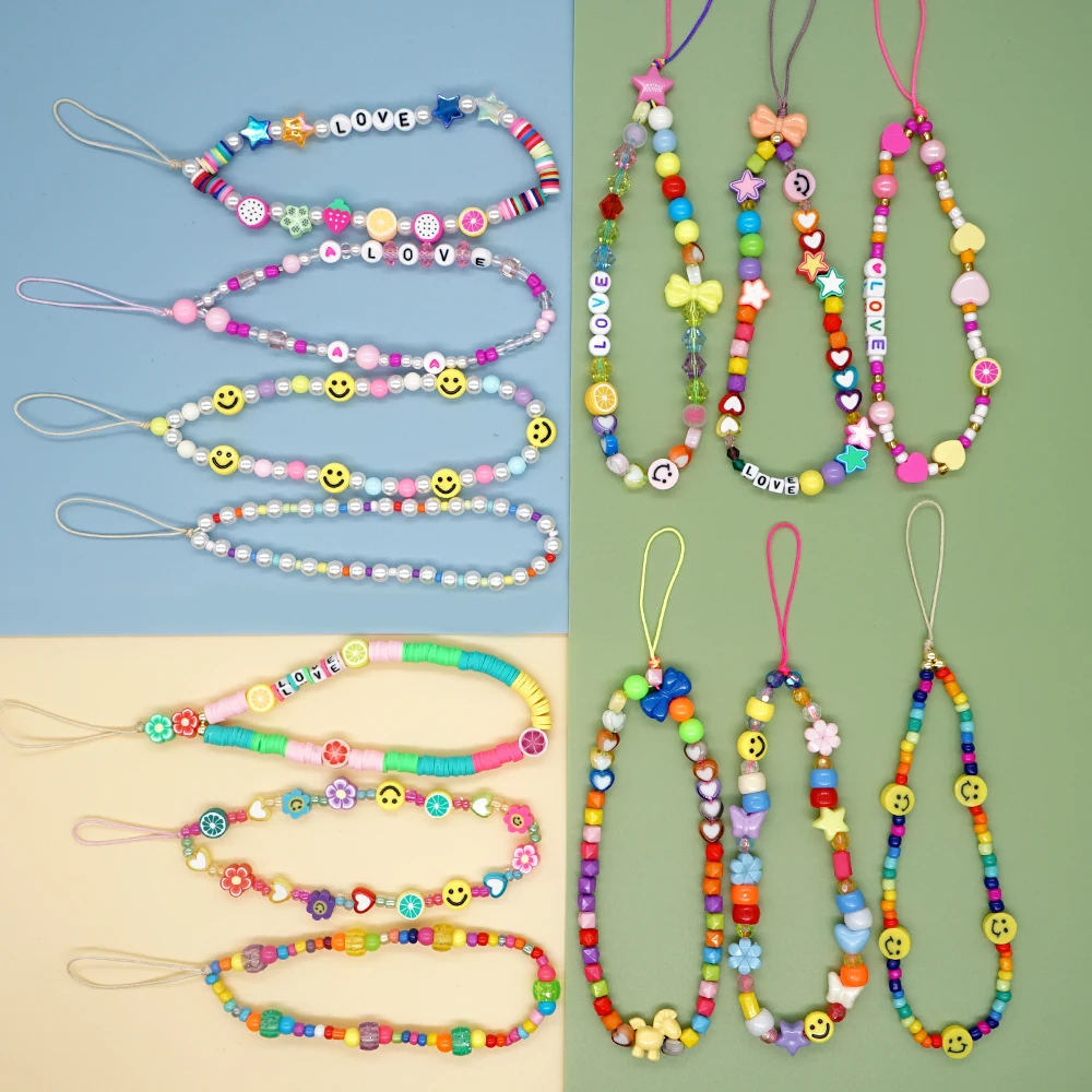 Подвеска для телефона Go2Boho Heishi жемчужный шнурок мобильного цепочка из акрилового