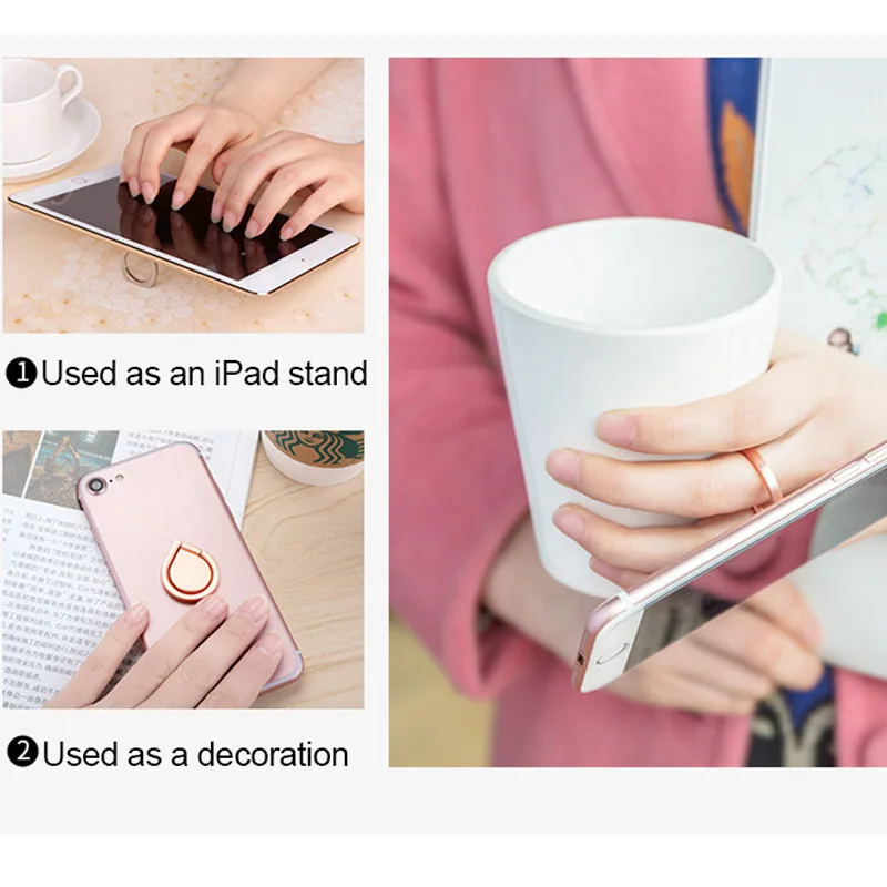 

Mobile Phone Ring Holder Luxury metal Universal Rotation Finger Ring Holder Magnetic Car Bracket Stand Accessories Stand Holder