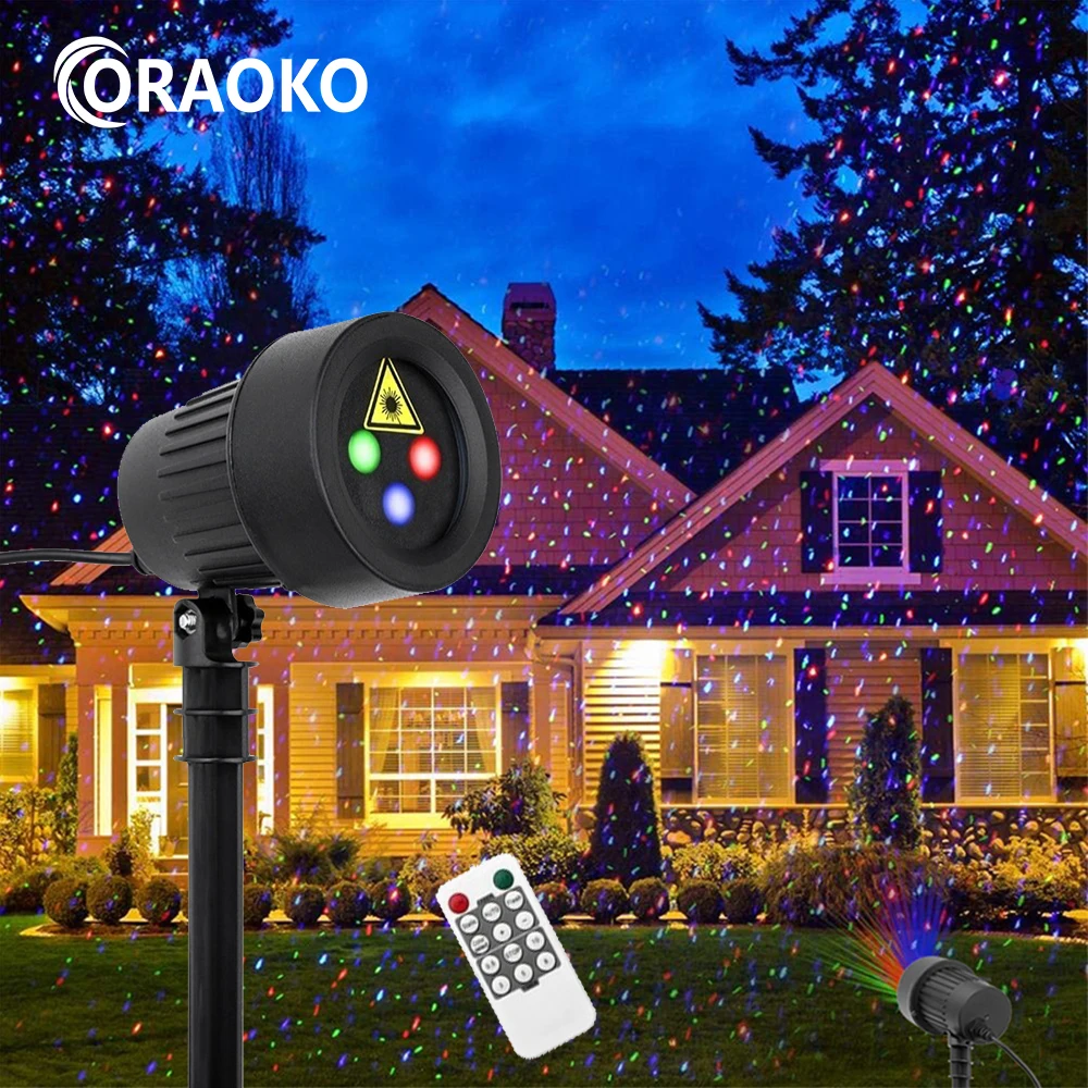

RGB Laser Christmas Lights moving Stars Red Green Blue showers Projector Garden Outdoor Waterproof IP65 Decoration with Remote