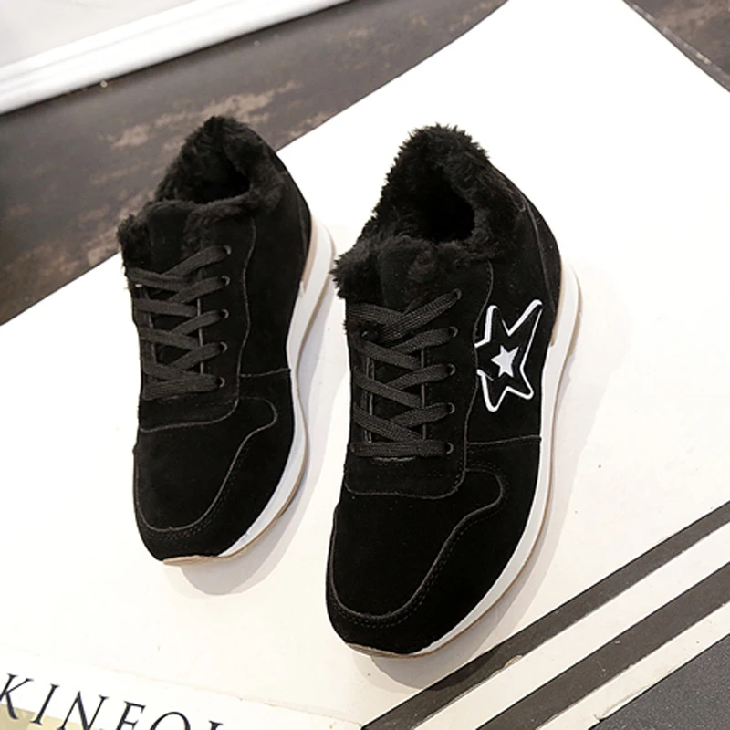 Женские зимние теплые модные кроссовки женская обувь на плоской подошве zapatillas