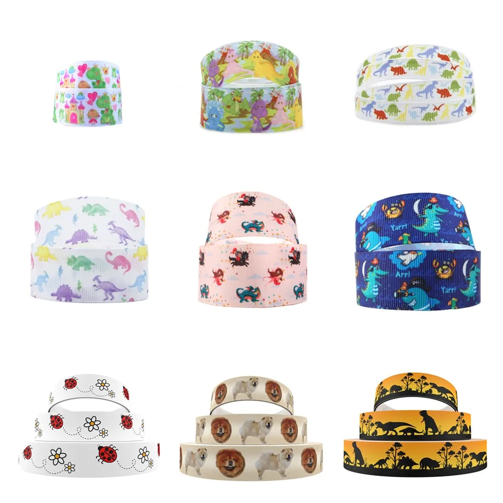 Лента в рубчик с рисунком животного 5 ярдов | Дом и сад