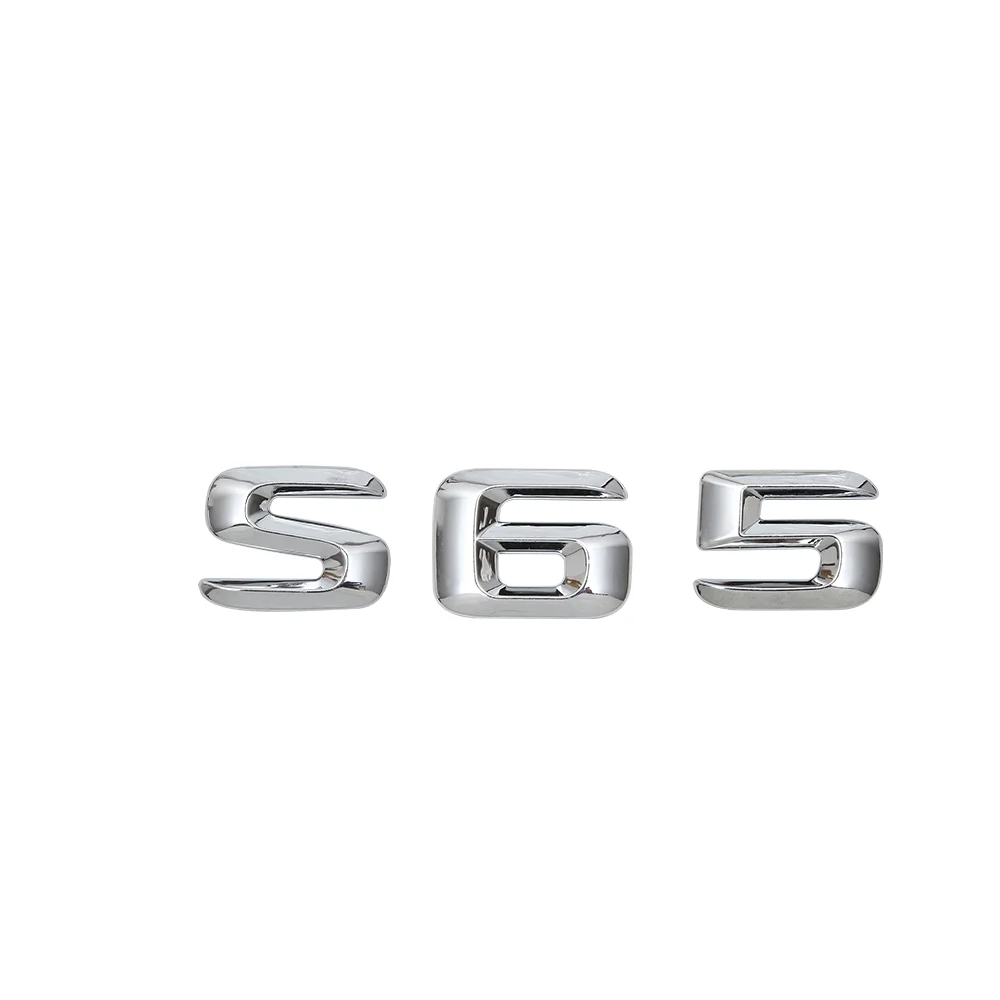 

Car Rear Trunk Emblem Sticker Badge Chrome Letters S 65 for W220 W221 S-CLASS S65