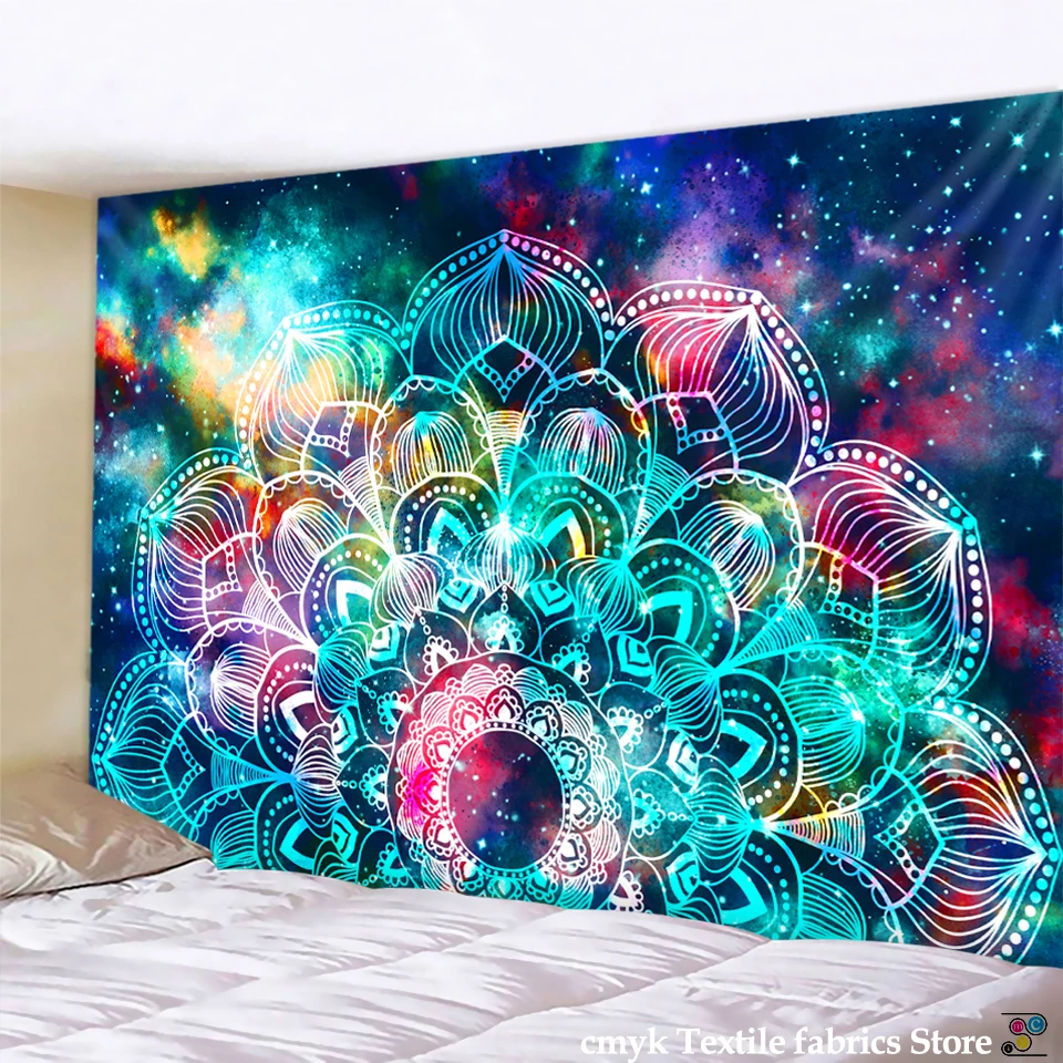 Индийская мандала медитация гобелен Настенный декор в стиле бохо гобелены