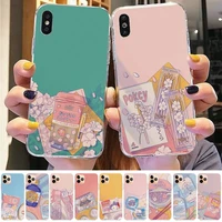 japanese cat snacks food cherry blossoms drink art phone case for iphone 13 8 7 6 6s plus x 5s se 2020 xr 11 12mini pro xs max