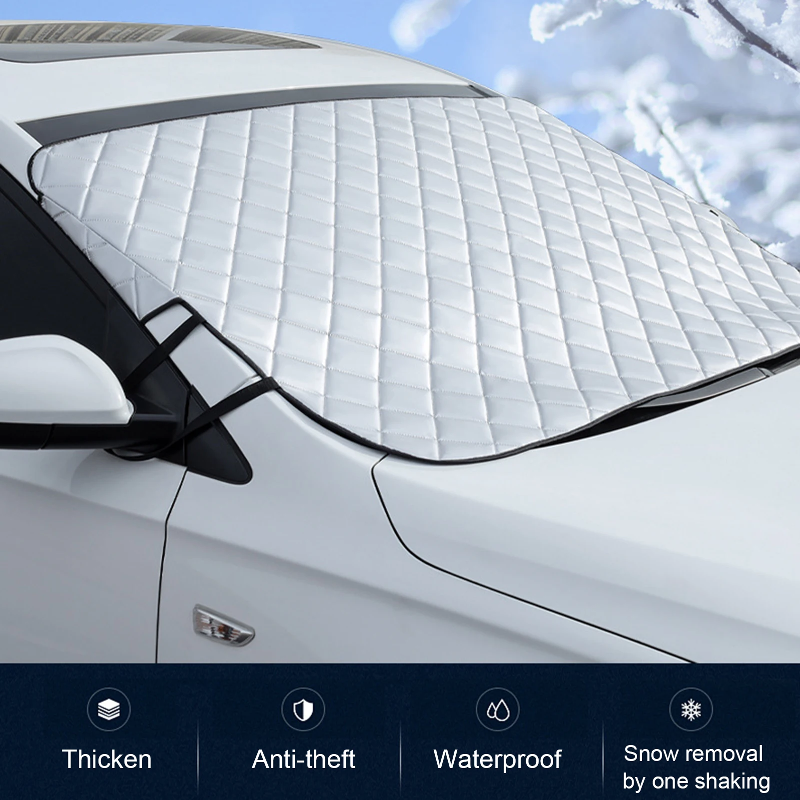 

Car Windshield Sunshade Snow Automobiles Thickened Anti-frost Cover Waterproof Auto Ice Frost Sunshade Protector