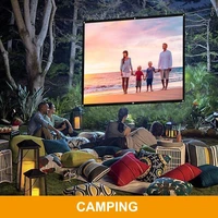 150 inch 43 portable folding movie screen hd crease resist indoor outdoor projector screen for theatre office electronics home