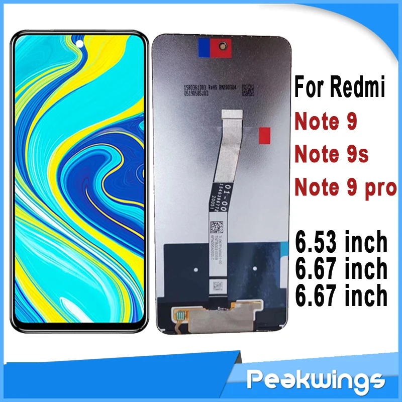 Оригинальный AAA + для Xiaomi Redmi note 9 ЖК дисплей с сенсорным экраном Запасные части Note
