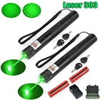 Высокомощный Зеленый Лазерный фонарь 1000 нм м фокусируемая Зеленая лазерная указка с регулируемым фокусом с батареей и зарядным устройством