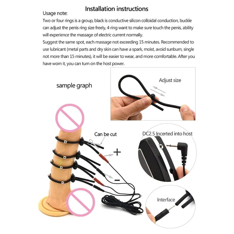 Electrostimulation Set Electrosex Stimulation Device With Ring Glove and 4 X Pads | Красота и здоровье