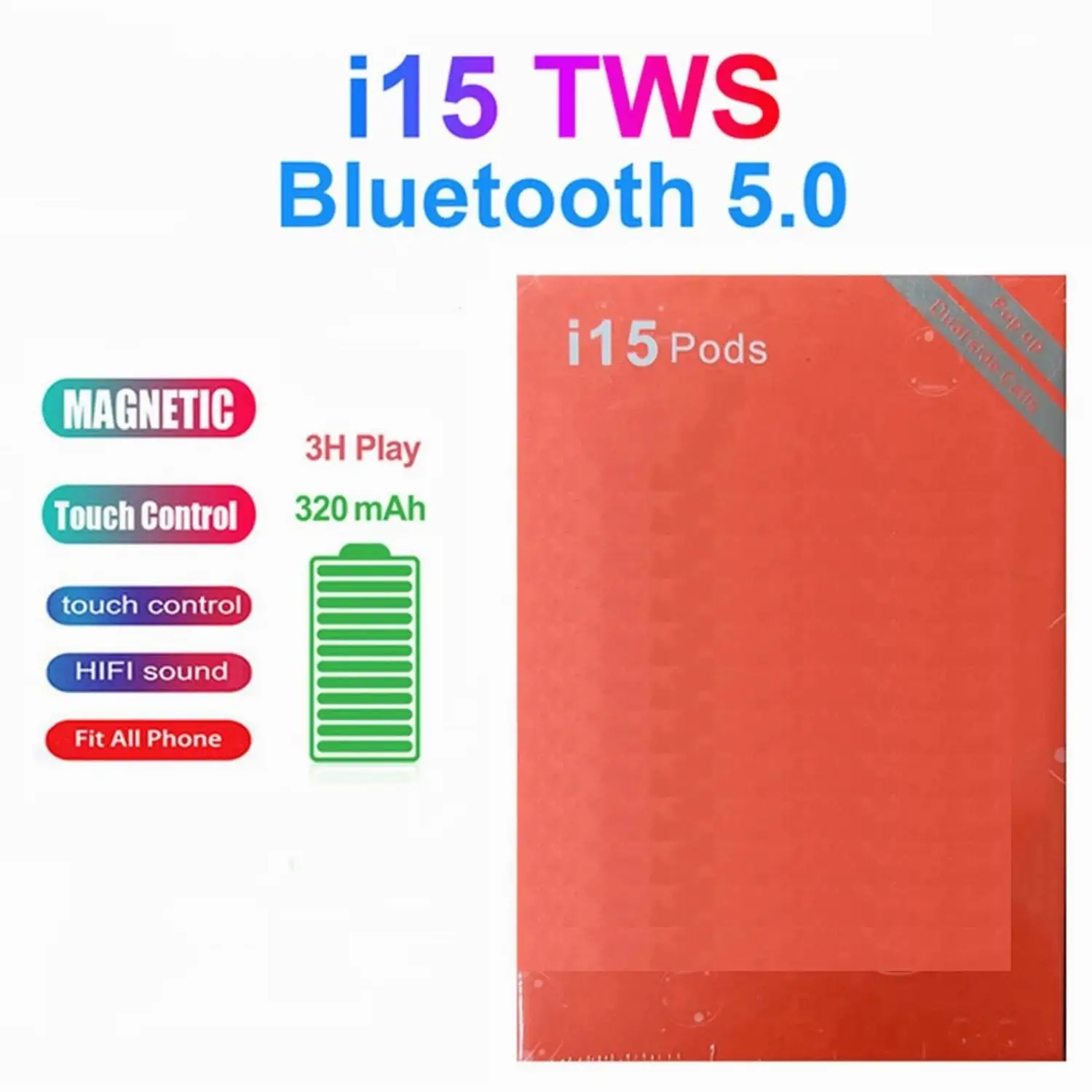 Беспроводные наушники I11 I12 I13 PRO I14 I15 Pods I16 I18 tws BT5.0 с умным сенсорным управлением