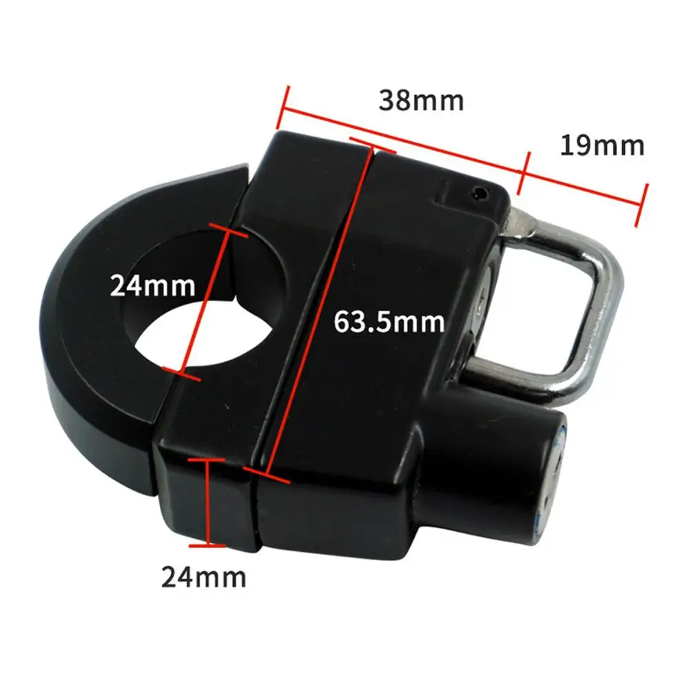 

Anti-theft Helmet Lock Security for 7/8'' 22mm Handlebar Fit Honda Yamaha Kawasaki Suzuki Victory Motorcycle Dirt Bike