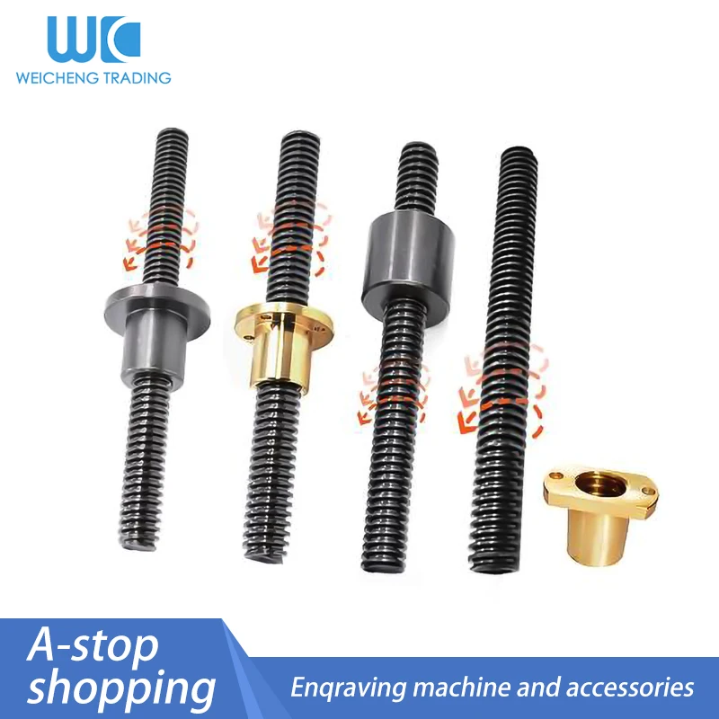 

1/2PC Anti-thread Left Hand 45 Steel T-shaped Screw Diameter 12 14 16 18 20 22 24 25 28 30 lead 3/4/5/6mm Cnc Machine Parts