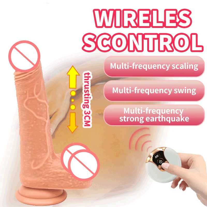 Толкая фаллоимитатор коже почувствовать большой реалистичный пенис мягкий