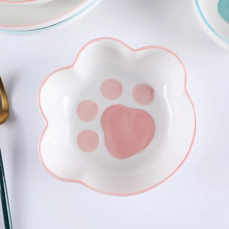 Миски с кошачьими когтями креативная мультяшная керамическая миска тарелка для