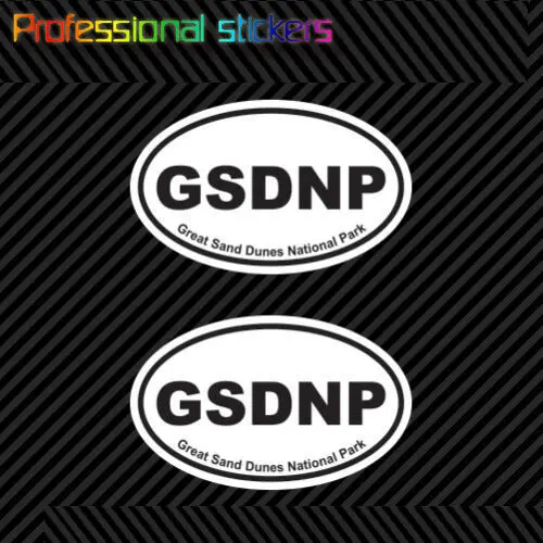 

Pair of Great Sand Dunes National Park Oval Sticker Decal Euro GSDNP Stickers for Car, RV, Laptops, Motorcycles