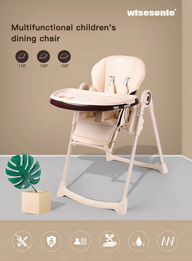Wisesonle baby dining chair folding multi-functional portable child chair dining table dining table seat