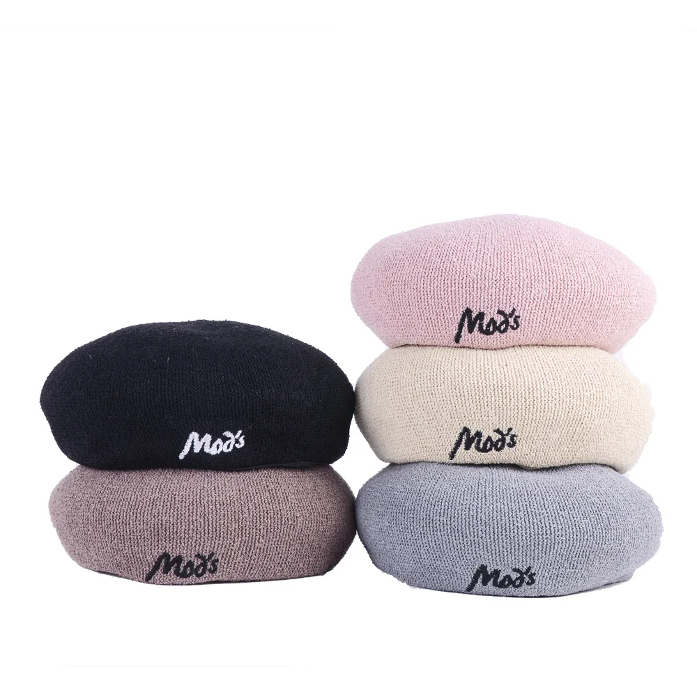

Women's Summer Painter Cap Circle Yarn Letter M Beret Top Hat British Jazz Hat Beret Clearance Wholesale