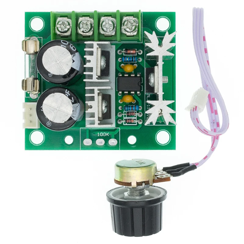 Регулируемый контроллер скорости двигателя постоянного тока 12В-40В 400 Вт 10A