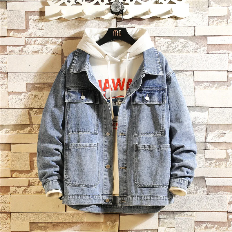 

Nice Men Denim Jacket Mens Streetwear Hip Hop Retro Motorcyle Coat Mens Bomber Jacket Cowboy Man Jean Jacket Chaqueta Hombre