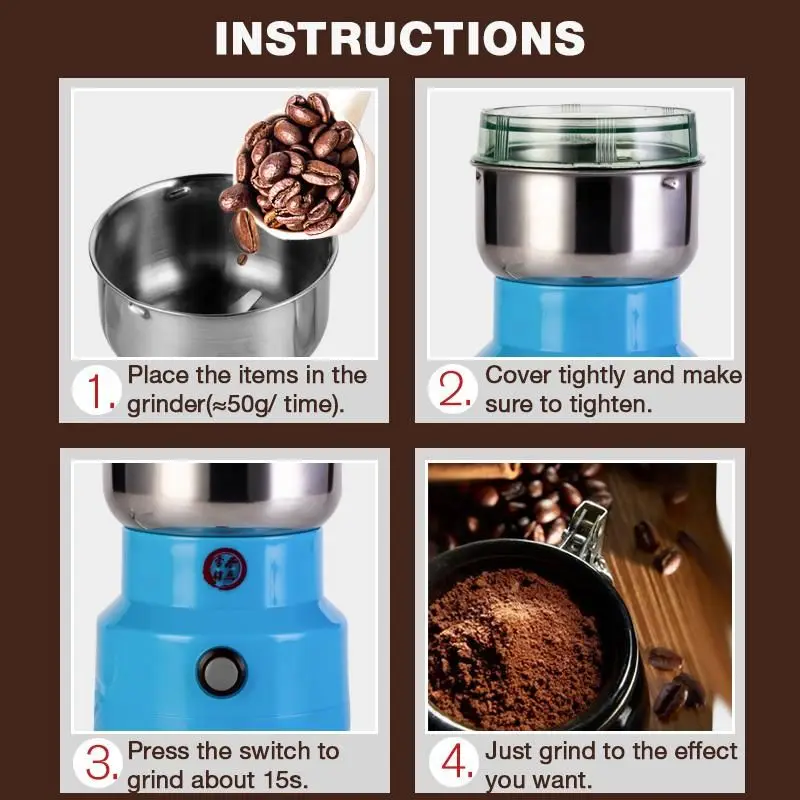 

Multifunction Smash Machine Electric Coffee Bean Nut Spice Grinder Milling Machine DIY Kitchen Tools