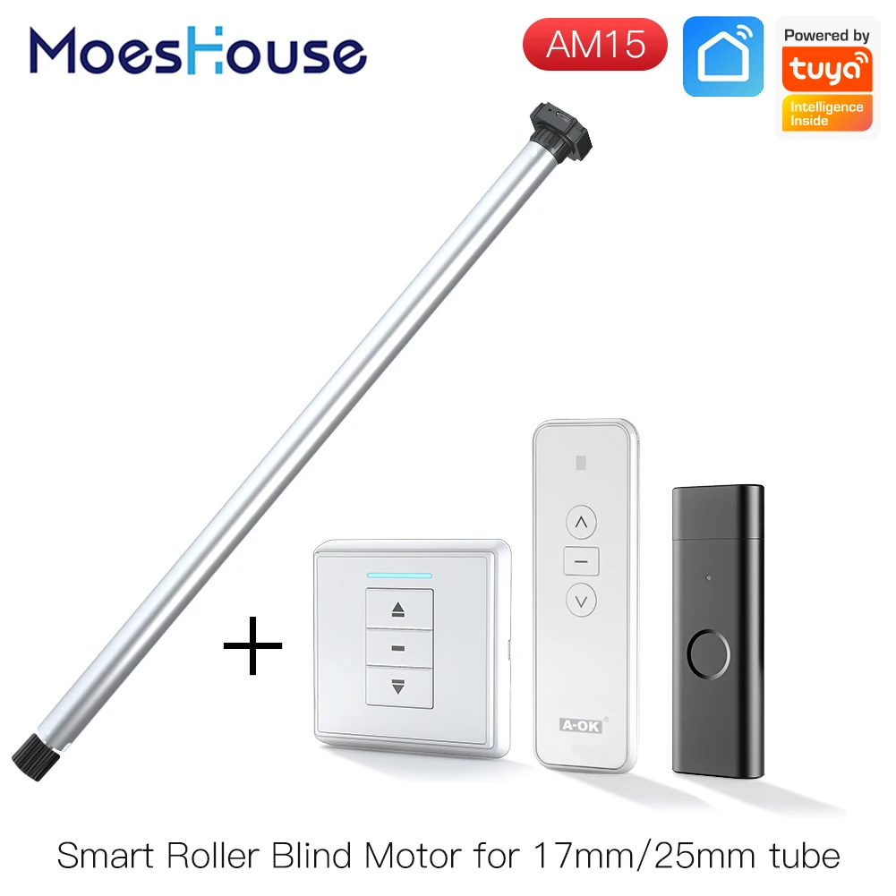 Новый автоматический трубчатый двигатель для роликовой шторы AM15 трубки 17/25 мм