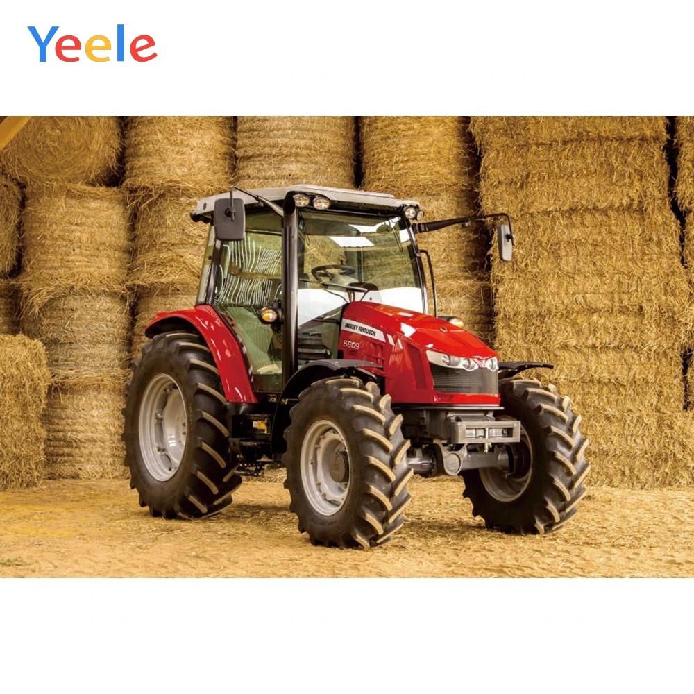 Виниловый фон для детской фотосъемки с изображением осенней фермы сарая стога