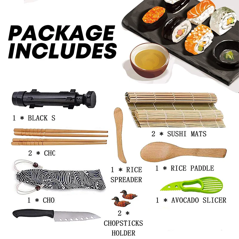 

Food Sushi Maker Roller Rice Mold Sushi Bazooka Vegetable Meat Rolling Kitchen Gadget DIY Sushi Making Machine Kitchen Ware