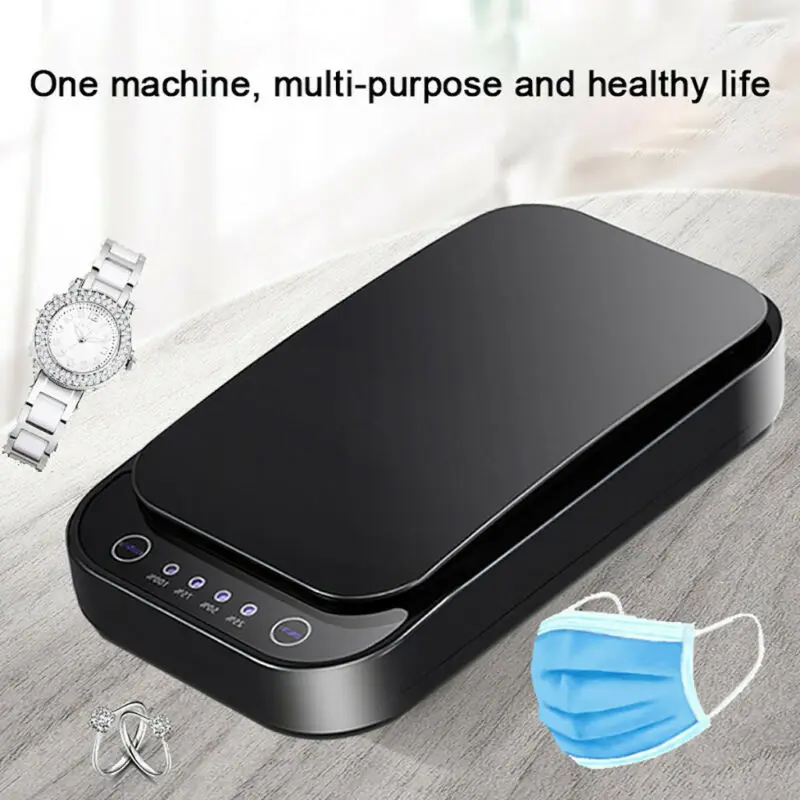 

Portable UV Sterilizer Cellphone Disinfection Box Dual UV Lights Multifunction