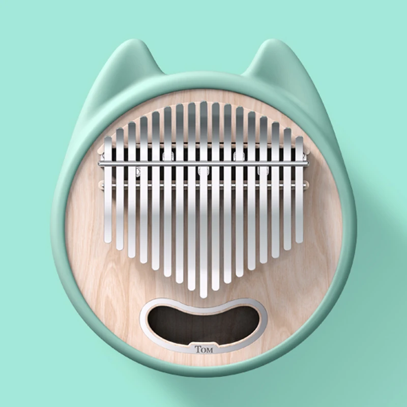 

Милые животные калимба 17 клавиш кошачьи уши Mbira клавиатура улыбка музыкальная шкатулка подарки для влюбленных и друзей Calimba Музыкальные инс...