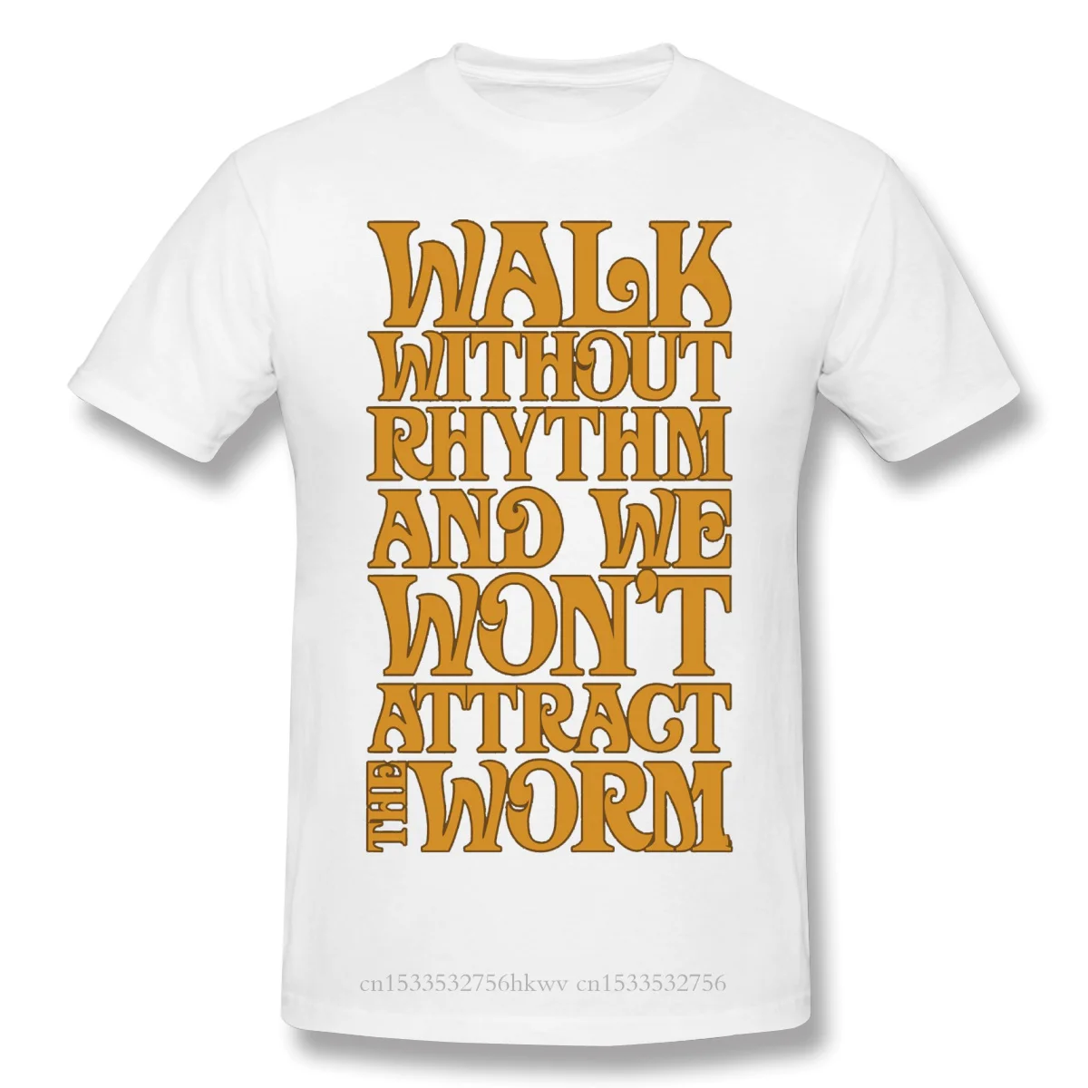 Футболка с надписью Walk Without Rhythm белая футболка принтом дюны Павла Атрейдеса из