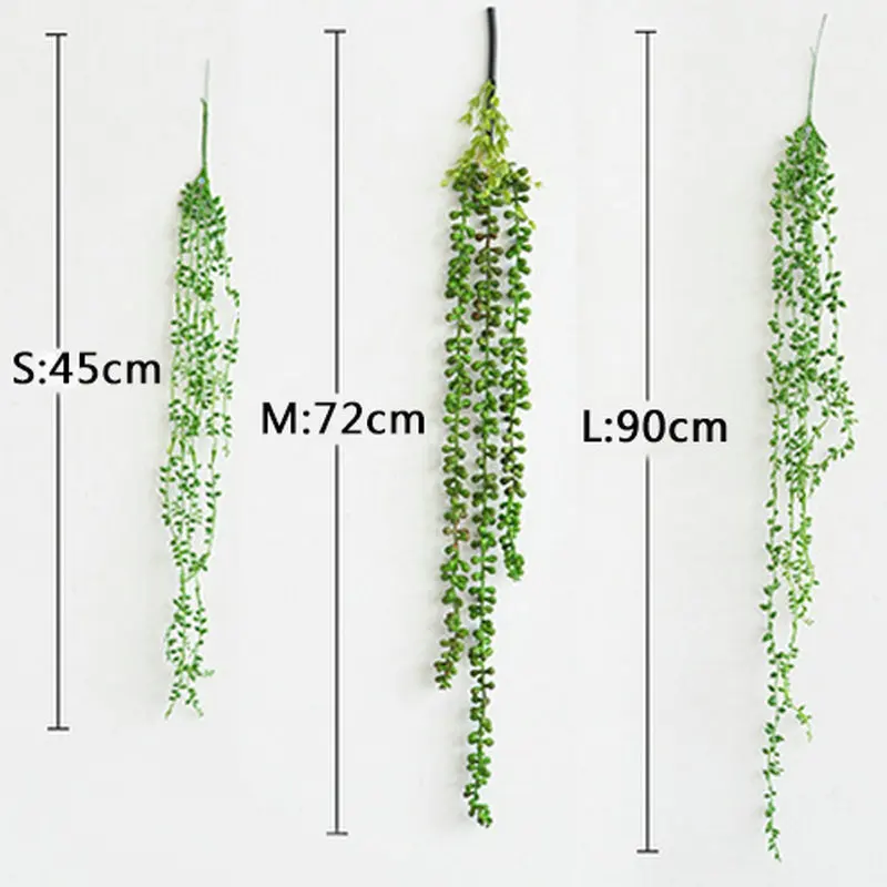 1PCS Simulation Plant Fake Flowers/Green Plants Potted Wall Hanging Decoration Plastic Succulent Beads Lover Tears | Дом и сад