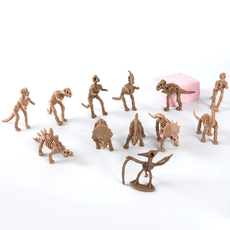 

Игрушки-Динозавры 1 или 12 шт., набор моделей скелета, мини Экшн-фигурки Юрского периода, коллекционные модели, игрушки